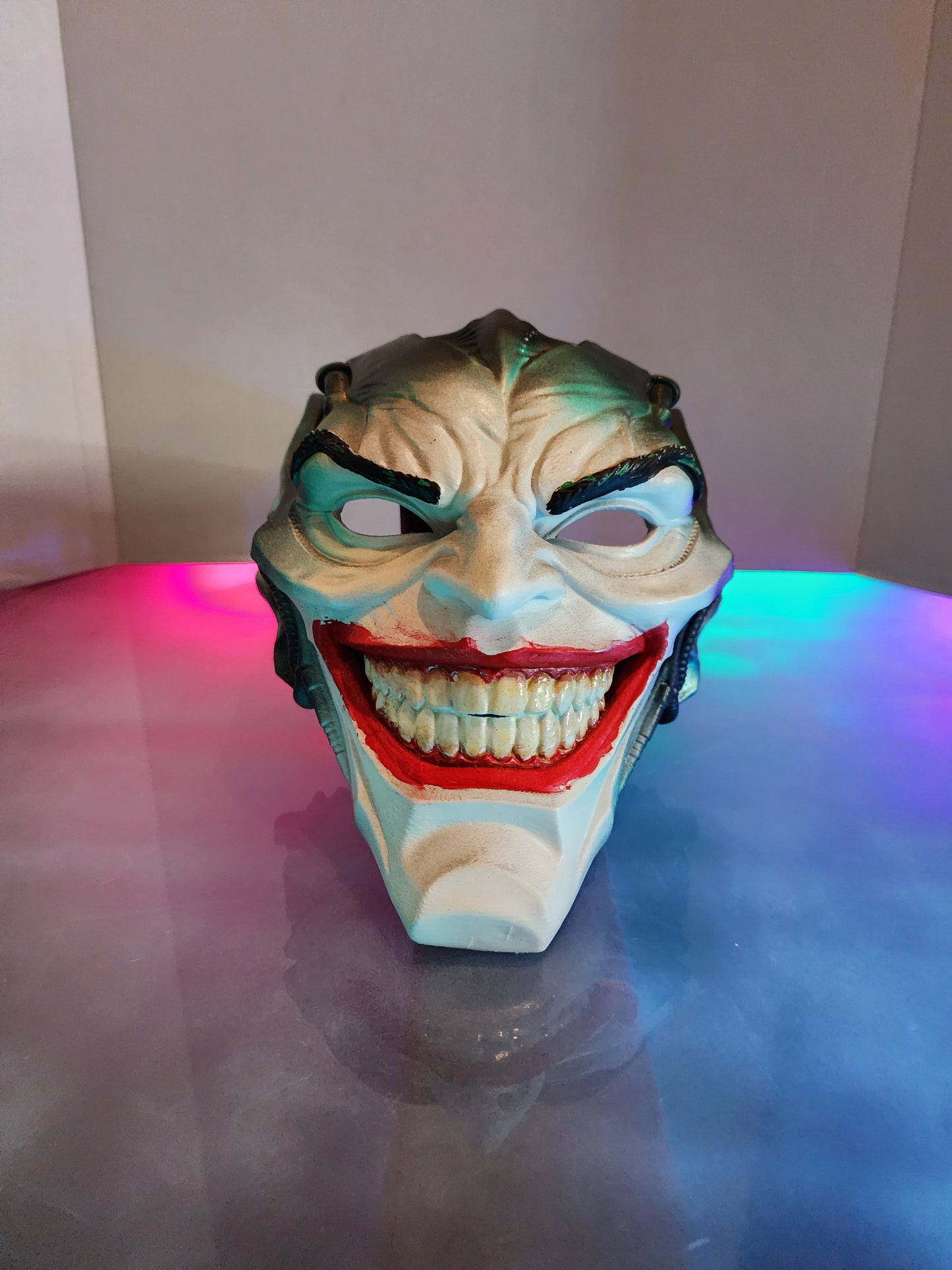 H.R. Giger-Inspired Joker / Green Goblin Mashup Mask – Painted and Assembled