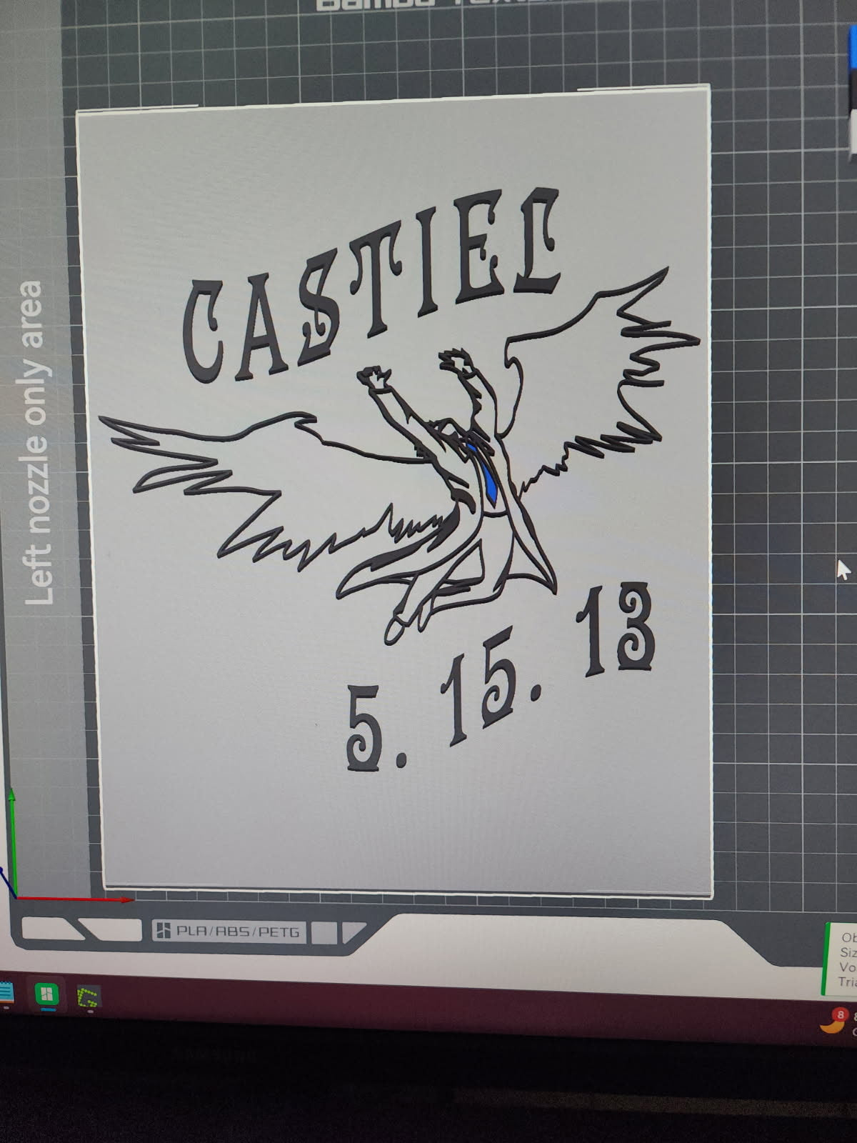 Supernatural Lightbox – Castiel (The Fall of Icarus - Led Zeppelin)