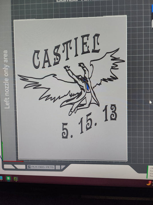 Supernatural Lightbox – Castiel (The Fall of Icarus - Led Zeppelin)