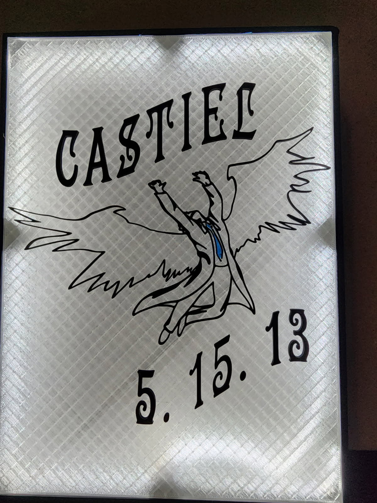 Supernatural Lightbox – Castiel (The Fall of Icarus - Led Zeppelin)