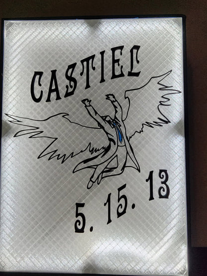 Supernatural Lightbox – Castiel (The Fall of Icarus - Led Zeppelin)