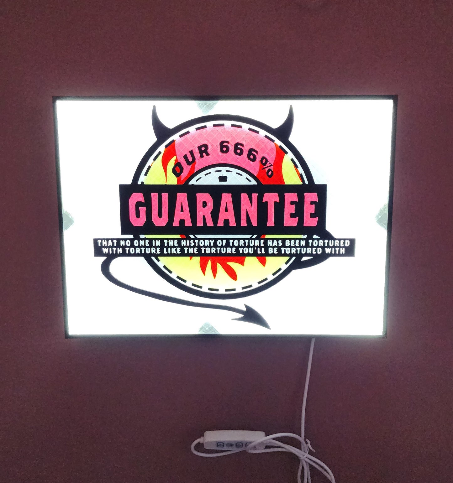 Supernatural Lightbox - (Crowley’s “Our 666% Guarantee”)