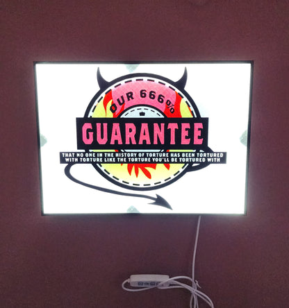 Supernatural Lightbox - (Crowley’s “Our 666% Guarantee”)