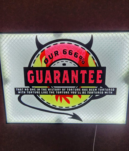 Supernatural Lightbox - (Crowley’s “Our 666% Guarantee”)