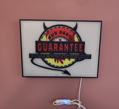 Supernatural Lightbox - (Crowley’s “Our 666% Guarantee”)