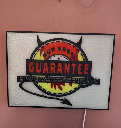 Supernatural Lightbox - (Crowley’s “Our 666% Guarantee”)