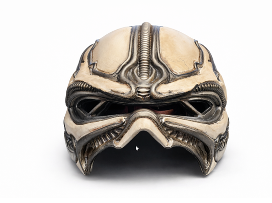Biomechanical Tactical Helmet – Wearable Cosplay STL (Digital Download)