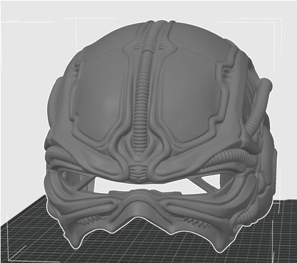 Biomechanical Tactical Helmet – Wearable Cosplay STL (Digital Download)