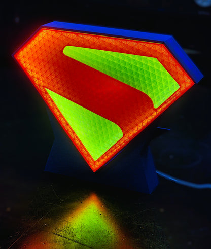 Superman Lightbox – Updated Design with Stand & Wall Mount