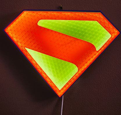 Superman Lightbox – Updated Design with Stand & Wall Mount