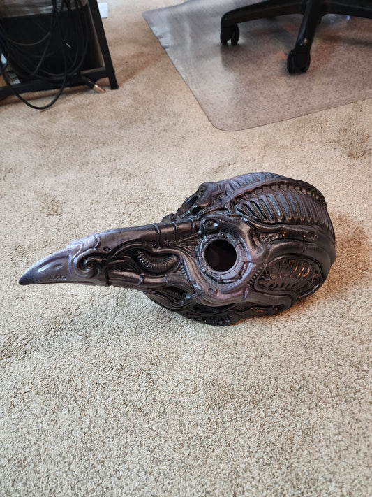 H.R. Giger Inspired Plague Doctor Mask – Painted and Assembled