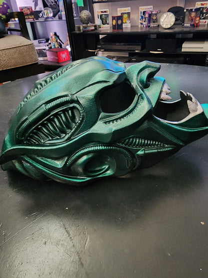 H.R. Giger Inspired Green Goblin Helmet – Wearable Cosplay STL (Digital Download)
