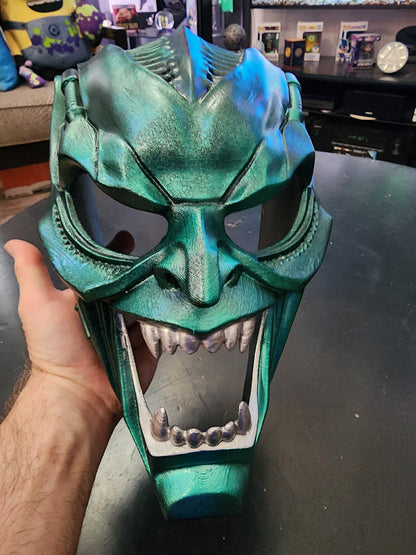 H.R. Giger Inspired Green Goblin Helmet – Wearable Cosplay STL (Digital Download)