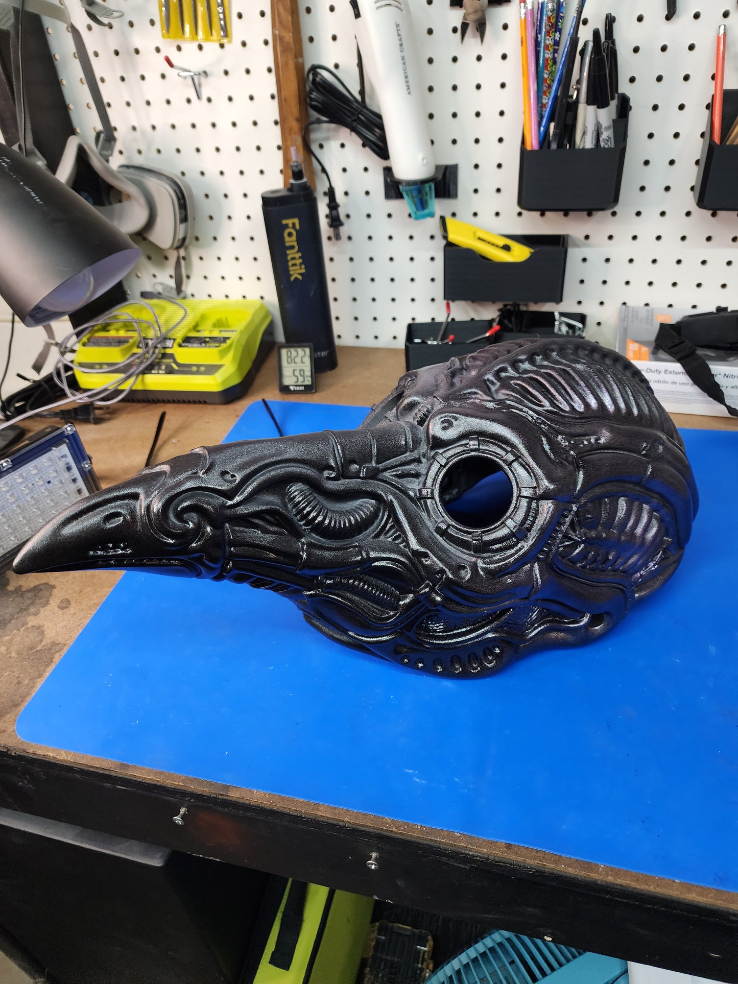 H.R. Giger Inspired Plague Doctor Mask – Wearable Cosplay STL (Digital Download)