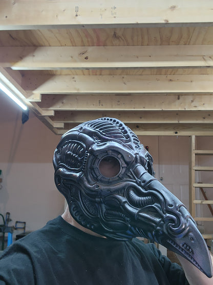 H.R. Giger Inspired Plague Doctor Mask – Wearable Cosplay STL (Digital Download)