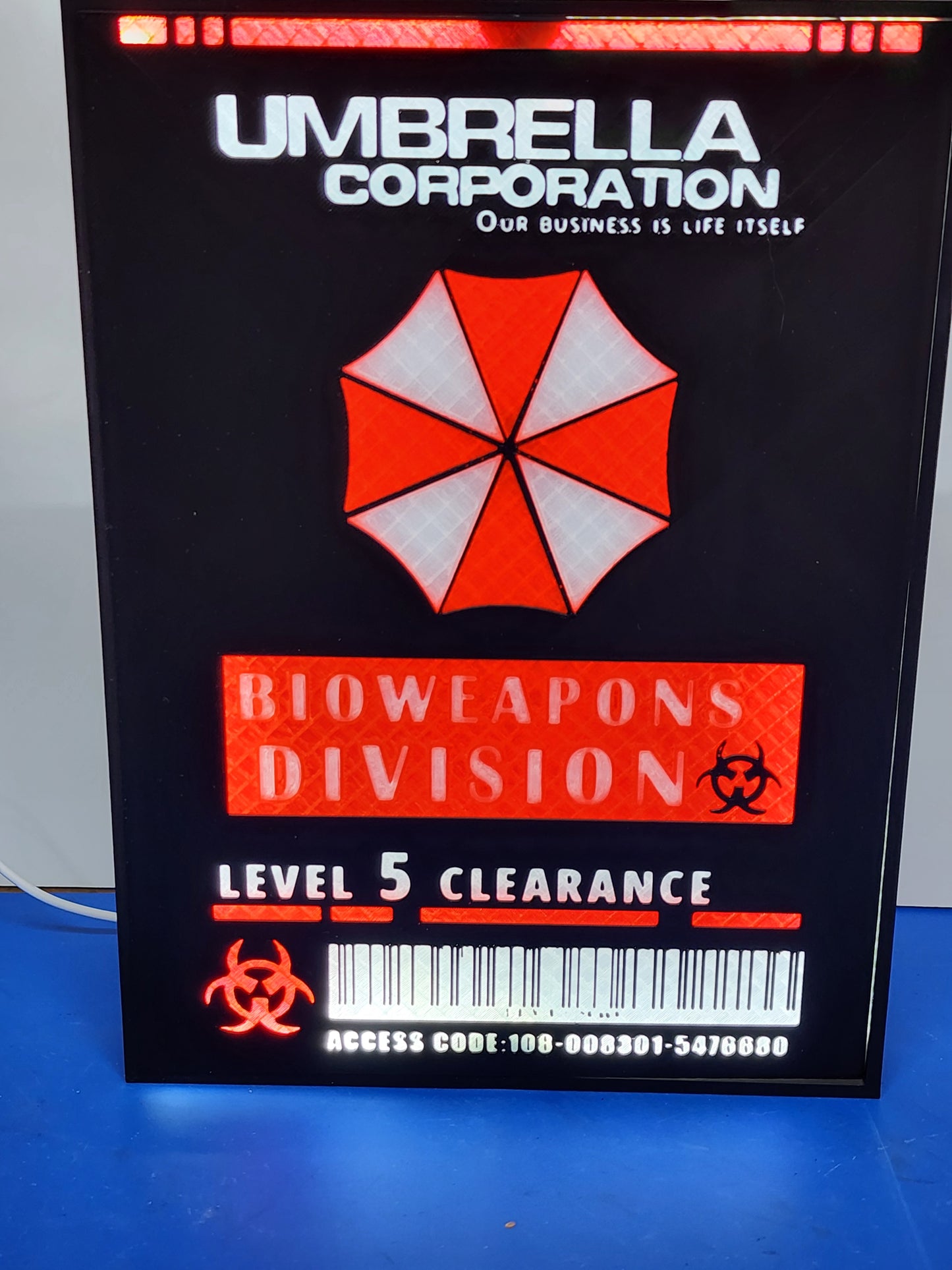 Resident Evil – Umbrella Corporation Bioweapons Division Lightbox