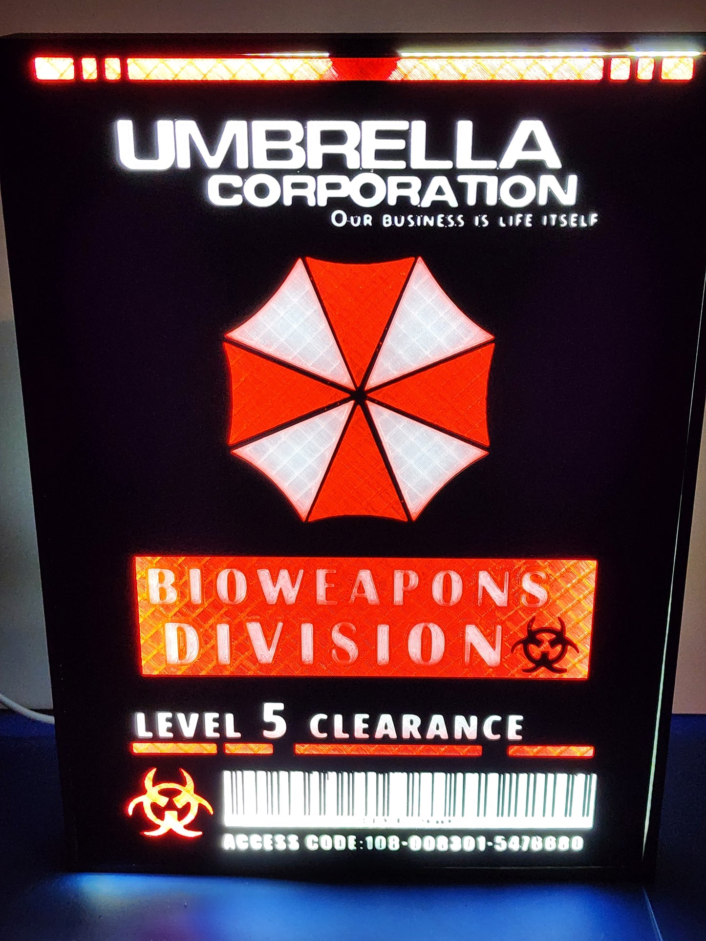 Resident Evil – Umbrella Corporation Bioweapons Division Lightbox