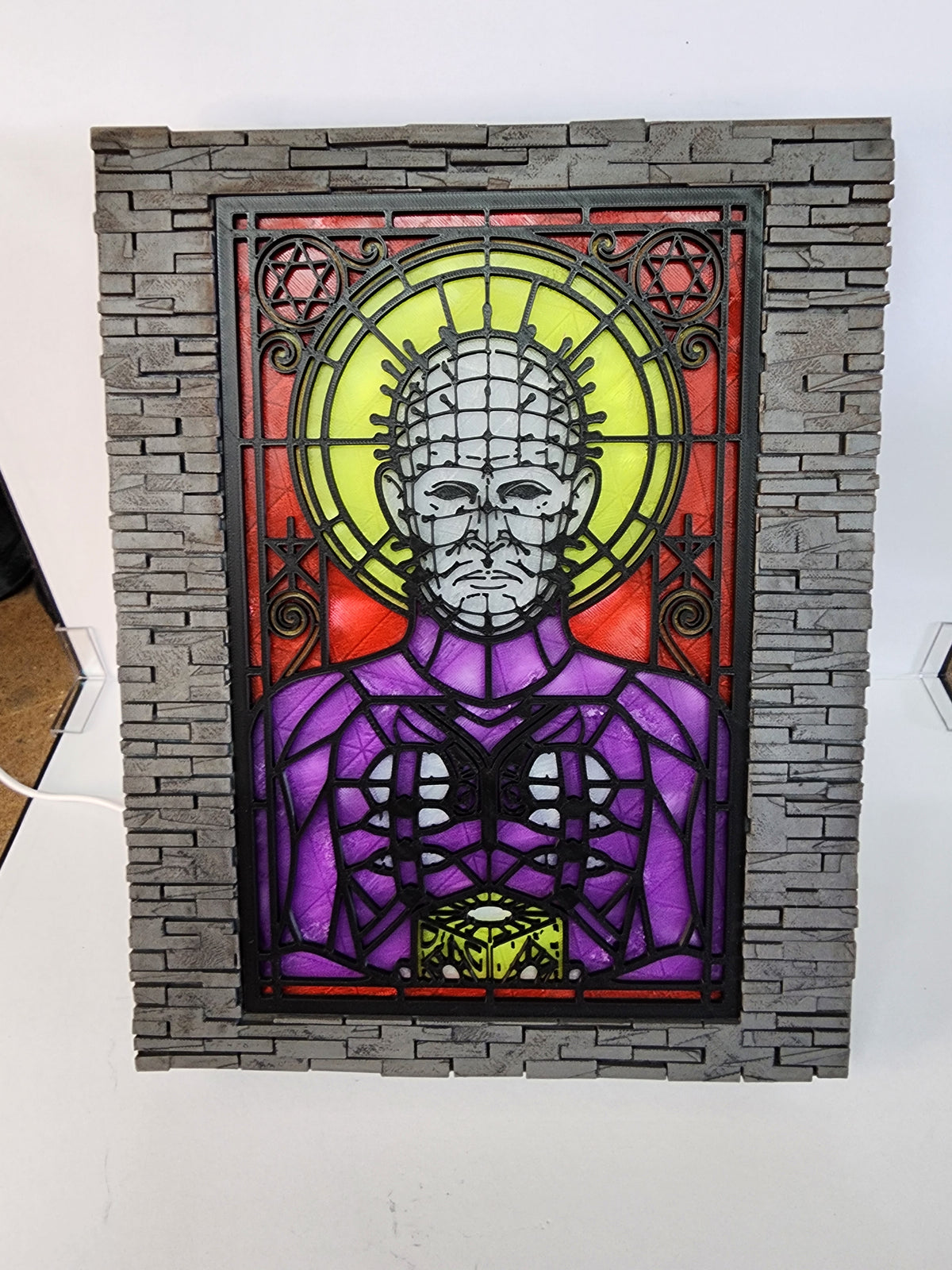 Lightbox - Hellraiser Pinhead Stained-Glass Style