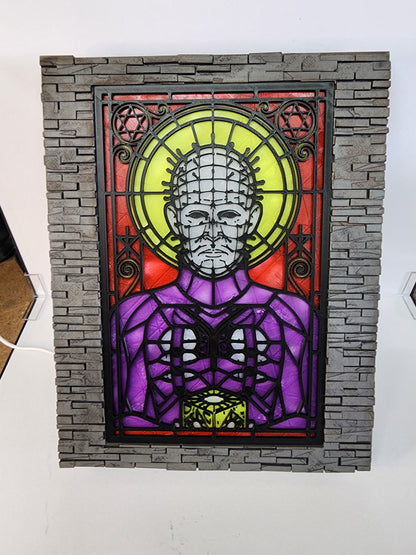 Lightbox - Hellraiser Pinhead Stained-Glass Style