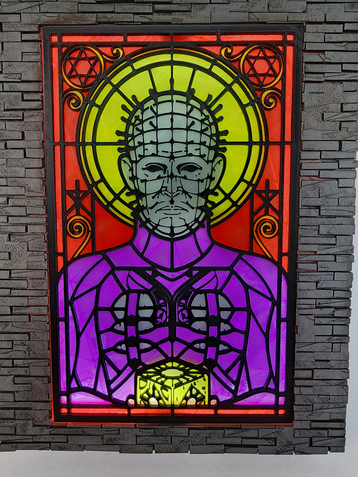 Lightbox - Hellraiser Pinhead Stained-Glass Style