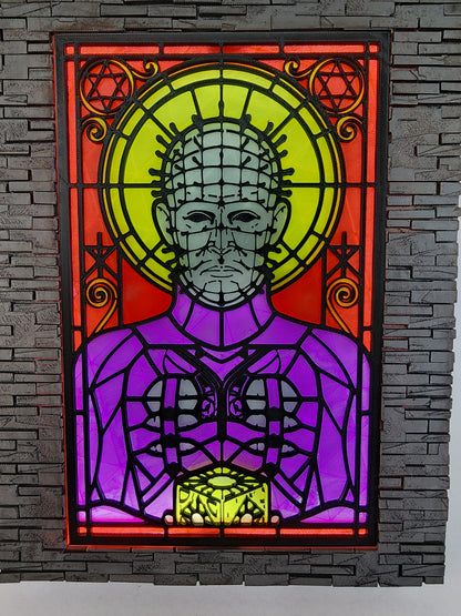Lightbox - Hellraiser Pinhead Stained-Glass Style