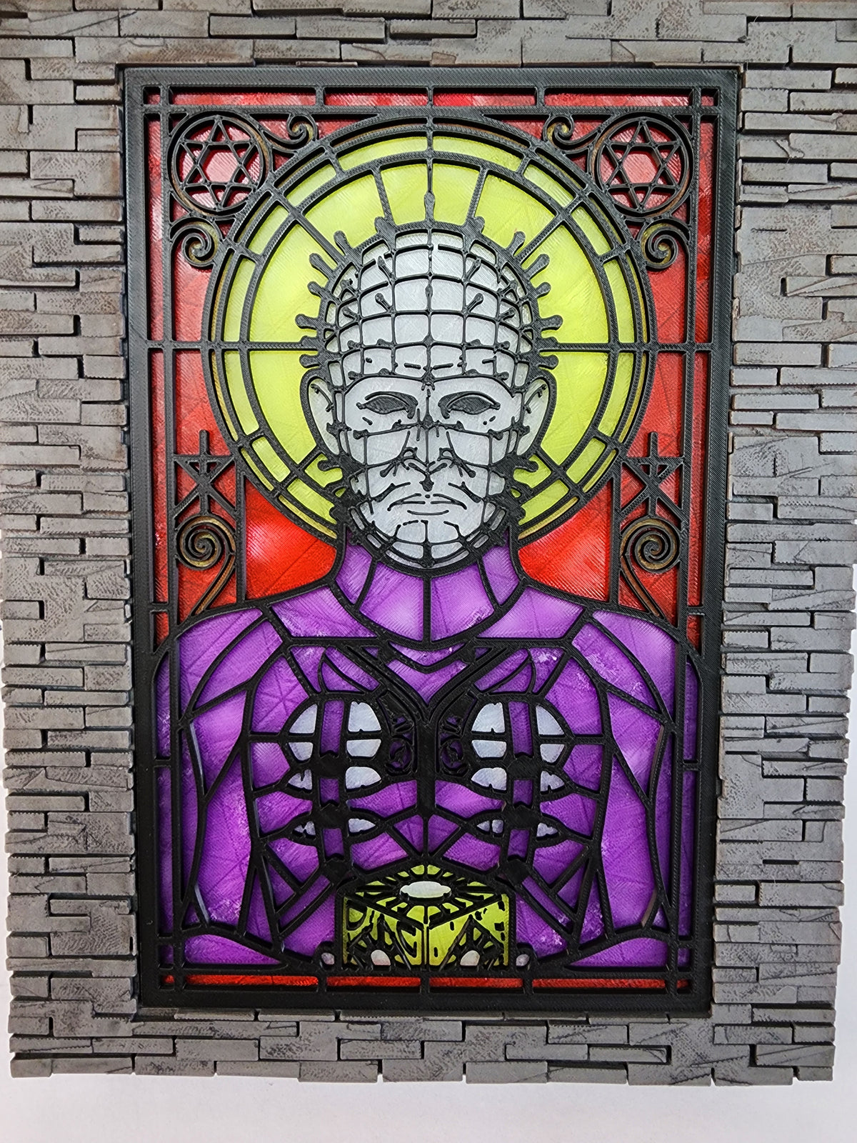 Lightbox - Hellraiser Pinhead Stained-Glass Style