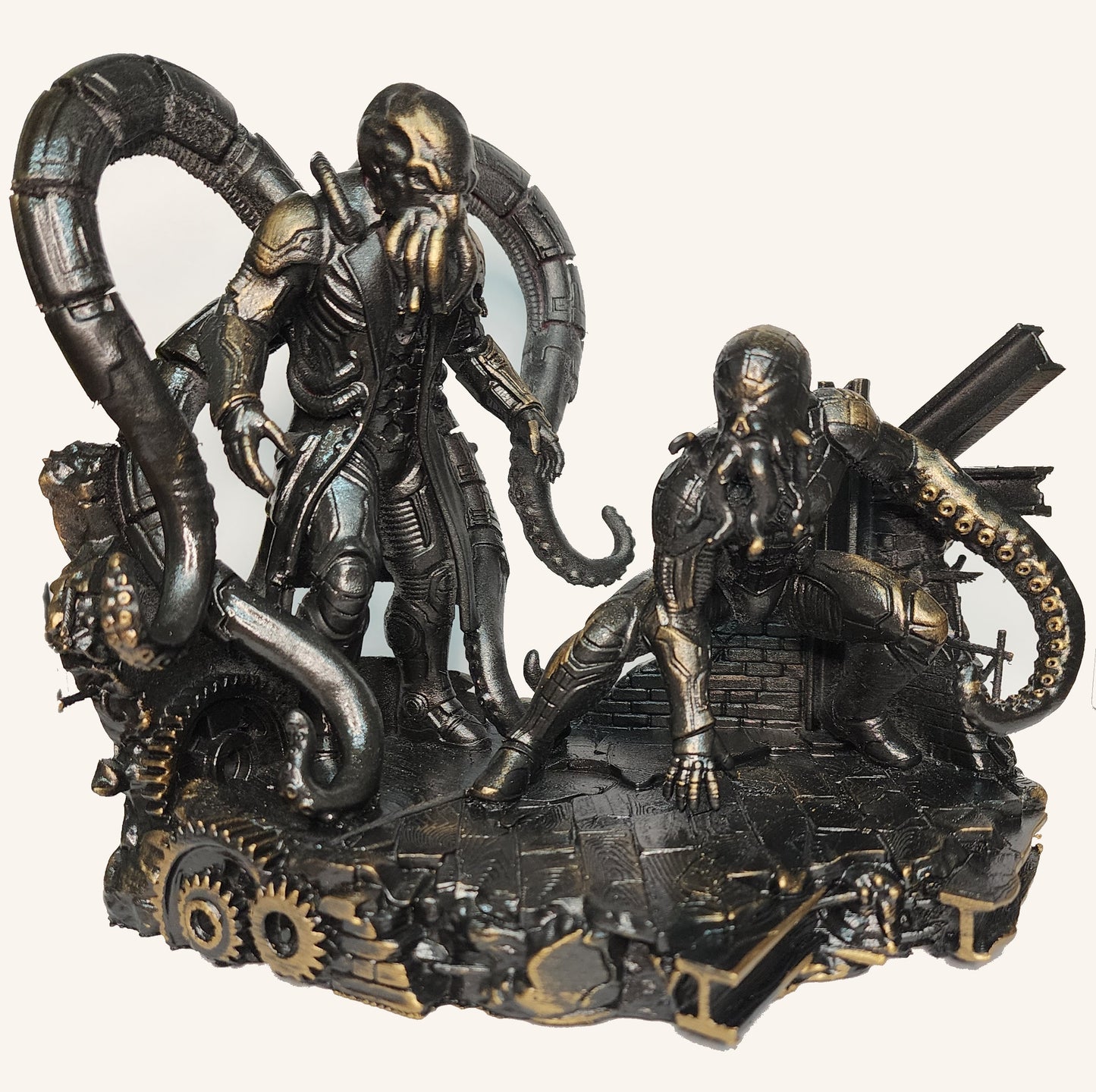 Cthulhu-Inspired Doc Ock vs. Spider-Man Diorama