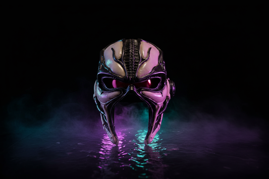Biomechanical Assault Helmet - Dramatic Shot