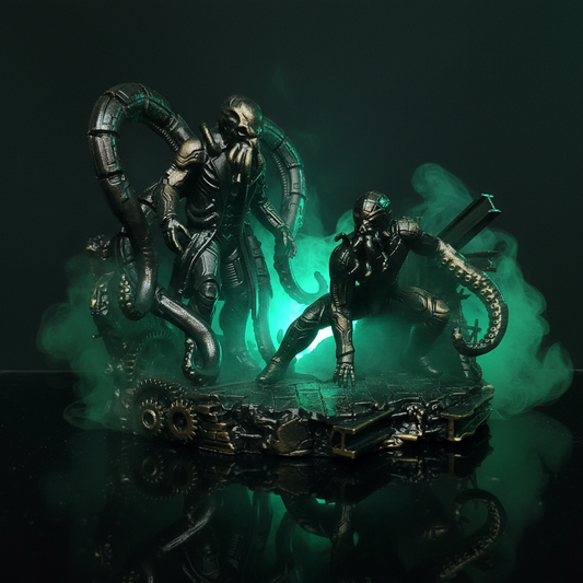 Cthulhu Doc Ock vs Spider-Man Diorama v2