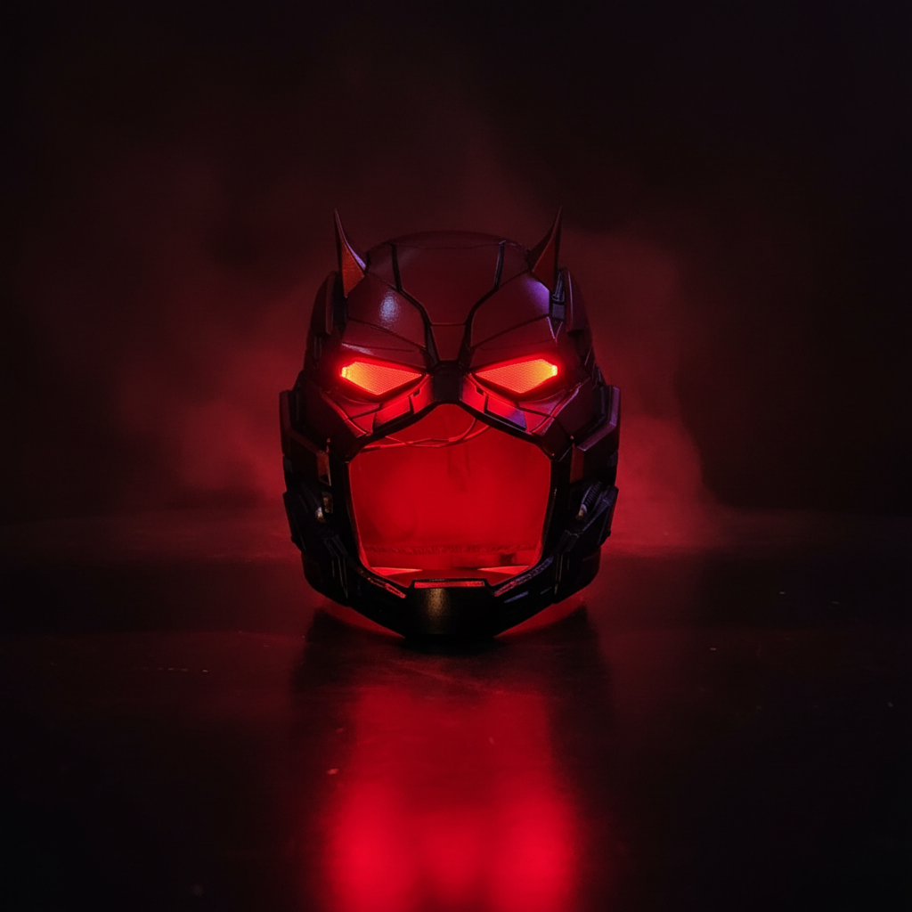 Cyberpunk Daredevil Helmet Dramatic