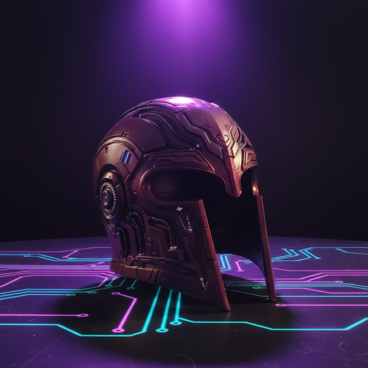 Cyberpunk Magneto Helmet Dramatic