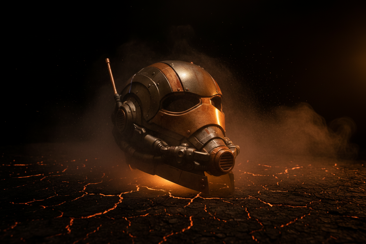 Fallout AntMan Helmet - Dramatic Shot