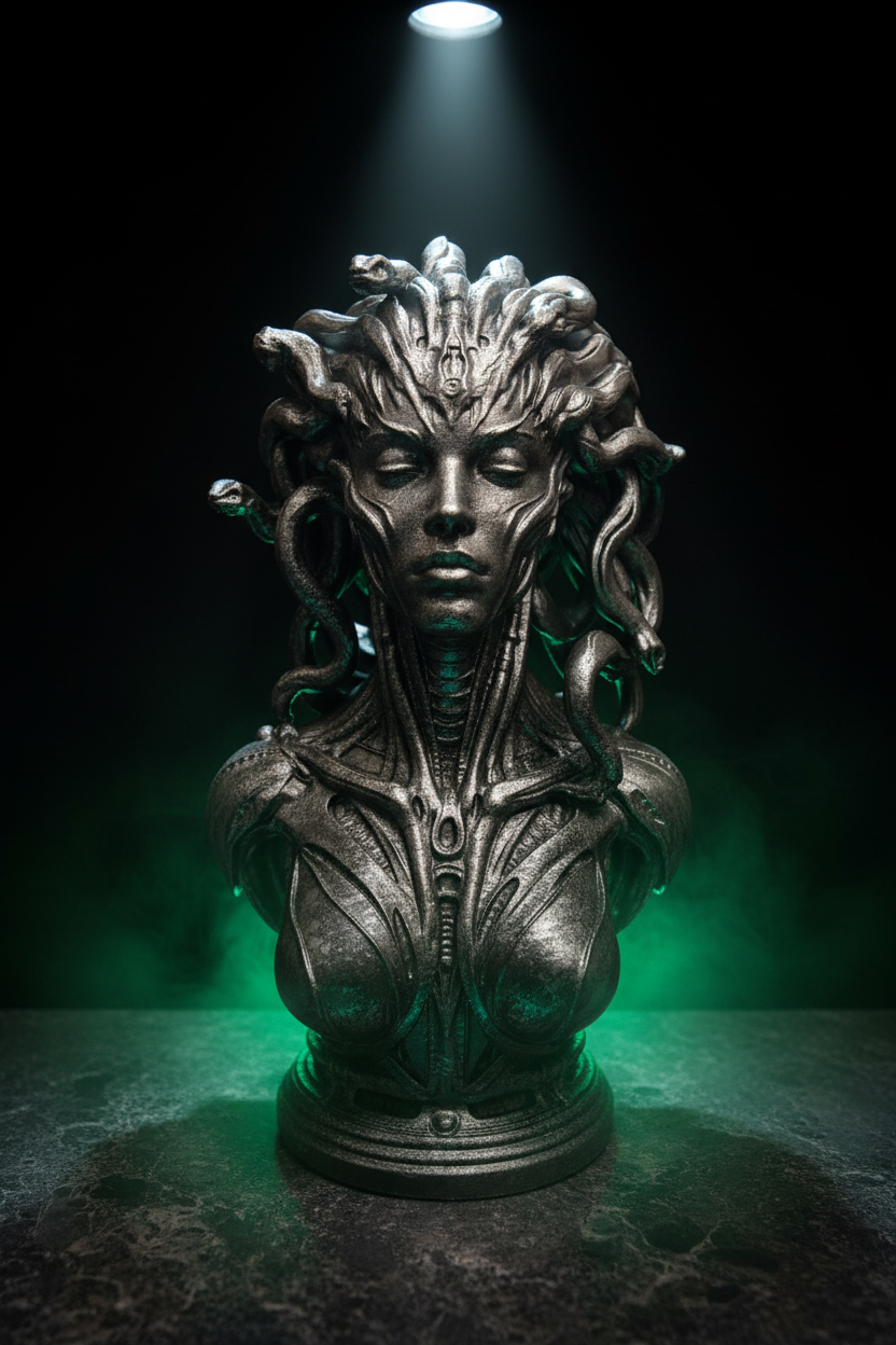 Giger Medusa Bust Dramatic