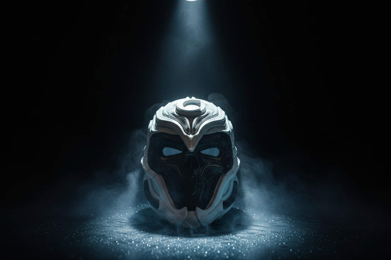 H.R. Giger Moon Knight Helmet - Dramatic Shot