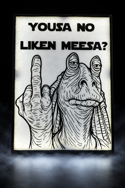 Jar Jar Binks Lightbox - Dramatic