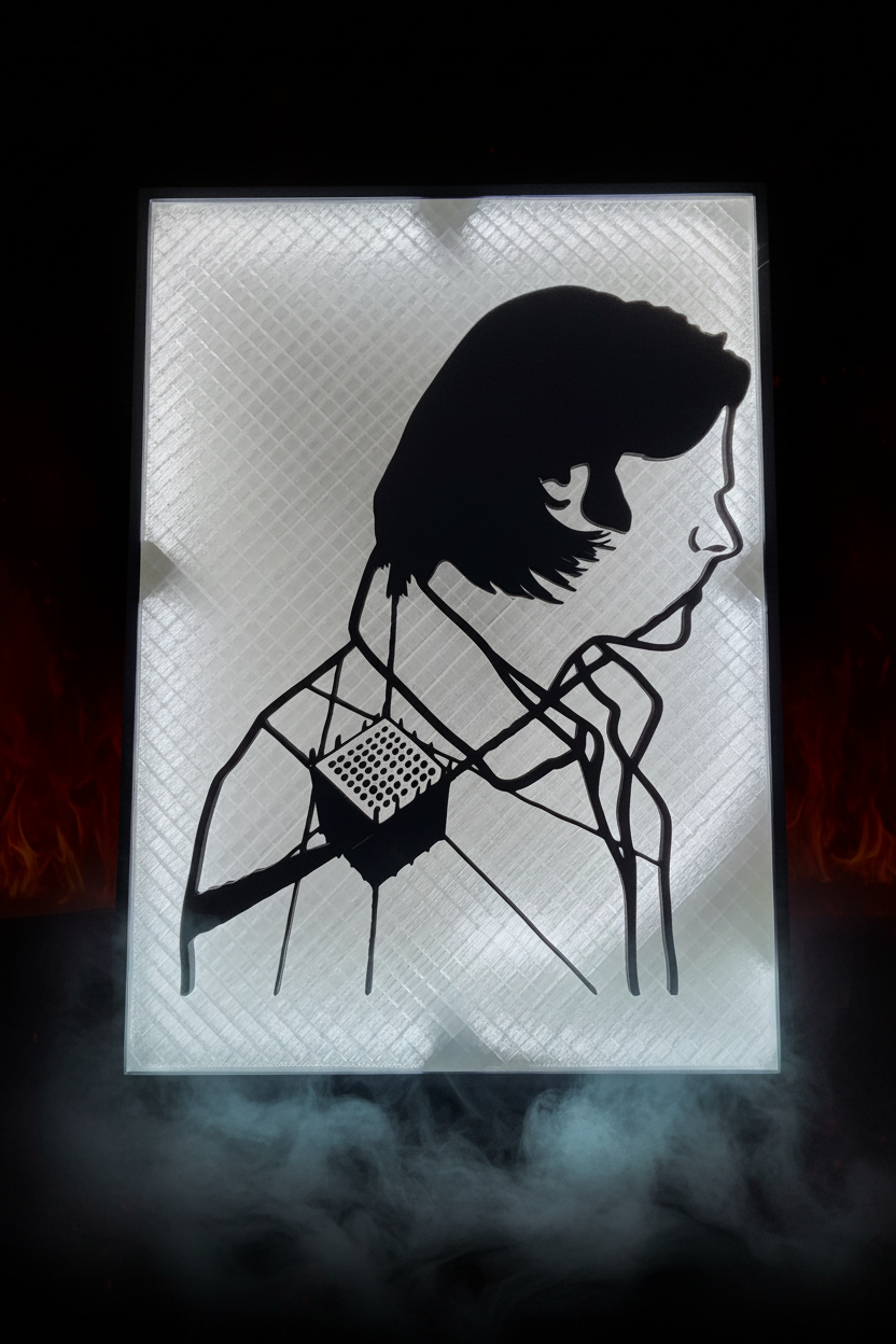 Sam in Lucifer's Cage Lightbox - Dramatic