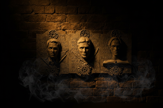 Supernatural Enochian Stone Tablet Set - Dramatic Shot